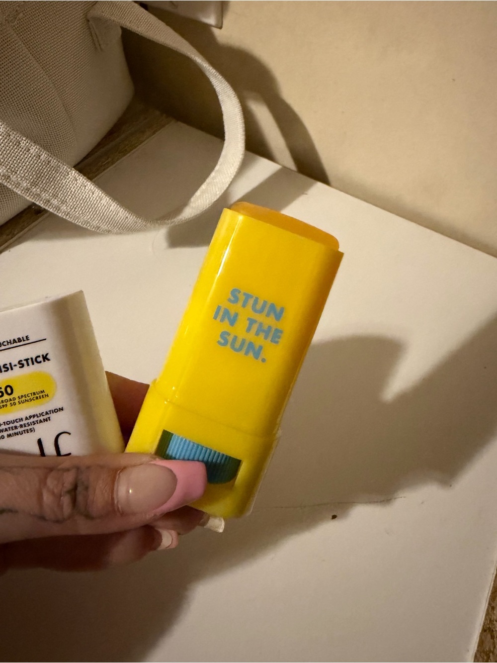 ELF Yellow & White Sunto uchable Invisi Clear Sunscreen Stick SPF 50 - Picture 5 of 5